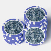 Navy Blue Digital Camouflage Design Pokerchips (Stapel)