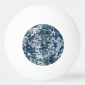 Navy Blue Digital Camouflage Design Tischtennisball (Rückseite)