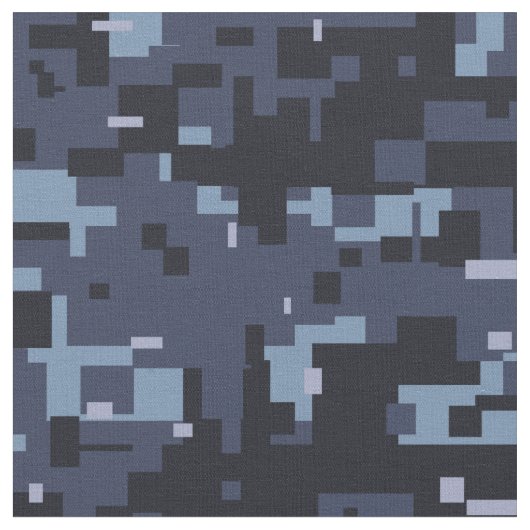 Navy Blue Digital Camouflage Muster Stoff (Nahaufnahme)