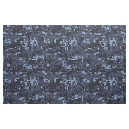 Navy Blue Digital Camouflage Muster Stoff (Fat Quarter (45,7 x 55,9 cm))