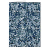 Navy Blue Digital Pixels Camouflage Deco (Vorne)