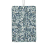 Navy Blue Digital Pixels Camouflage Deco Autolufterfrischer (Rückseite)