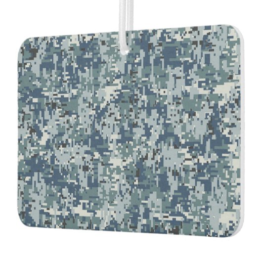 Navy Blue Digital Pixels Camouflage Deco Autolufterfrischer (Links)