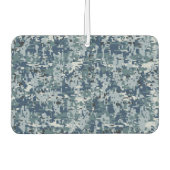 Navy Blue Digital Pixels Camouflage Deco Autolufterfrischer (Vorderseite)