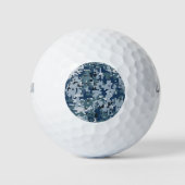 Navy Blue Digital Pixels Camouflage Deco Golfball (Vorderseite)