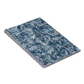 Navy Blue Digital Pixels Camouflage Deco Notizblock (Rechte Seite)