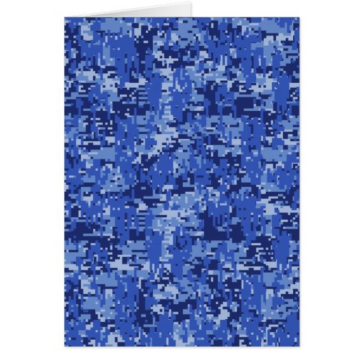 Navy Blue Digital Pixels Camouflage Texture Decor (Vorne)