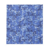 Navy Blue Digital Pixels Camouflage Texture Decor Notizblock (Vorderseite)