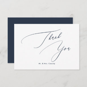 Navy Blue DIY Farben Luxe Script Vielen Dank Dankeskarte