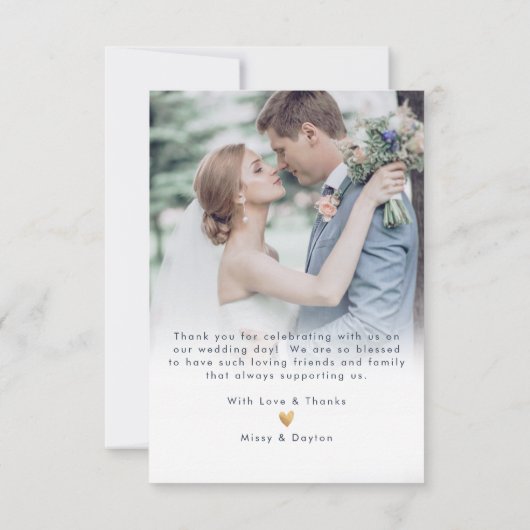 Navy Blue DIY Farben Luxe Script Wedding Vielen Da Dankeskarte (Rückseite)