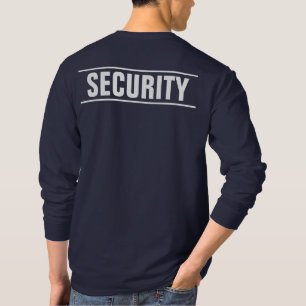 Navy Blue Double Side Print Mens Moderne Sicherhei T-Shirt