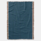 Navy Blue Douglas Family Modern Tartan Decke (Vorderseite Vertikal)