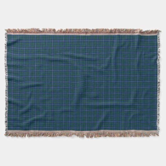Navy Blue Douglas Family Modern Tartan Decke (Vorderseite)