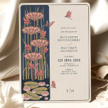 Navy Blue Dragonfly Belle Epoque Nouveau Hochzeit Einladung<br><div class="desc">Genießen Sie den Geist der Romantik und des künstlerischen Ausdrucks mit unserer "Belle Epoque Art Nouveau Dragonfly Wedding Invitation". Diese Karte zeichne Inspiration aus der Zeit der Belle Epoque und erfasst die exquisite und dynamische Kunst des Jugendstils. Ein ruhiger Teich, gerahmt von einer Melange blühender Blume, wird zu einer Tanzfläche...</div>