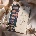 Navy Blue Dragonfly Belle Epoque Nouveau Hochzeit Einladung<br><div class="desc">Genießen Sie den Geist der Romantik und des künstlerischen Ausdrucks mit unserer "Belle Epoque Art Nouveau Dragonfly Wedding Invitation". Diese Karte zeichne Inspiration aus der Zeit der Belle Epoque und erfasst die exquisite und dynamische Kunst des Jugendstils. Ein ruhiger Teich, gerahmt von einer Melange blühender Blume, wird zu einer Tanzfläche...</div>