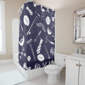 Navy Blue Duschvorhang (Beispiel)