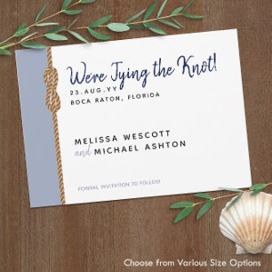 ⚓️ Navy Blue & Dusty Blue Bying The Knot Nautical Save The Date