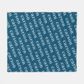 Navy Blue Einfache Personalisierte Wiederholung Fleecedecke (Vorderseite (Horizontal))