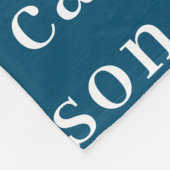Navy Blue Einfache Personalisierte Wiederholung Fleecedecke (Ecke)