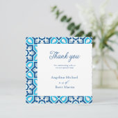 Navy Blue Elegant Minimalistisch Flat Dankeschön K (Stehend Vorderseite)