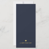 Navy Blue Elegant Modern Business Logo Gift Card (Rückseite)