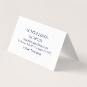 Navy Blue Elegant Professional Minimalist Monogram Visitenkarten (Rückseite)