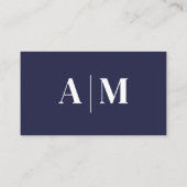 Navy Blue Elegant Professional Visitenkarte (Rückseite)