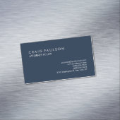 Navy Blue Elegant Schlicht Beruflich Magnetische Visitenkarte (Beispiel)
