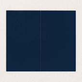 Navy Blue Elegant Schlicht Beruflich Visitenkarten (Innenseite Aufgefaltet)