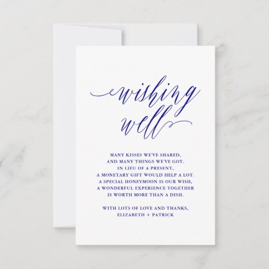 Navy Blue Elegant Script Typografy Einladung (Vorderseite)
