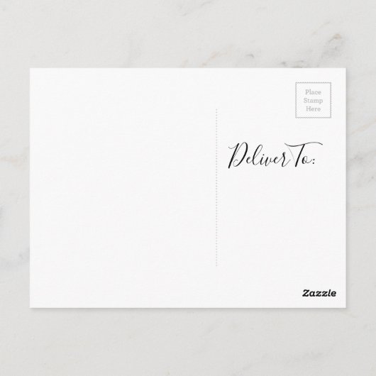 Navy Blue Elegant Wedding Vielen Dank Postkarte (Rückseite)