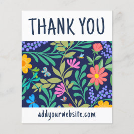 Navy Blue Eleganto Floral Vielen Dank für Ihre Bes