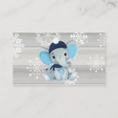 Navy Blue Elephant Buchanforderung Karte Ticket ru (Rückseite)