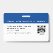 Navy Blue Employee Foto ID Company Security Ausweis (Rückseite)