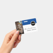 Navy Blue Employee Foto ID Company Security Ausweis (Handheld)