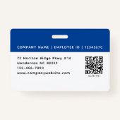 Navy Blue Employee Foto ID Company Security Ausweis (Rückseite)
