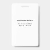 Navy Blue Employee - Name Foto Corporate Work Ausweis (Back)