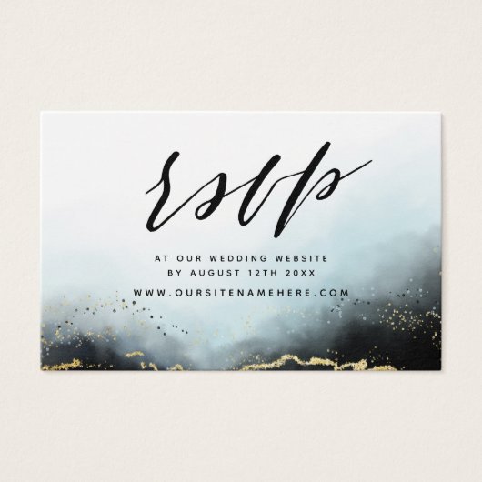 Navy Blue Ethereal Nebel Website UAWG Insert Cards (Vorderseite)