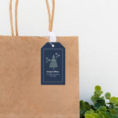Navy Blue Evergreen Tree Geschenkanhänger – Set vo