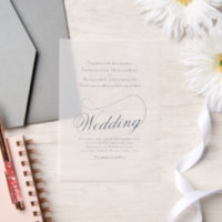 Navy Blue Extravagant Script Elegant Wedding