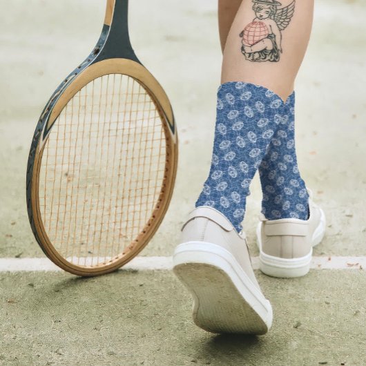 Navy Blue Eye Spooky Muster Cool & Funny Creepy Socken