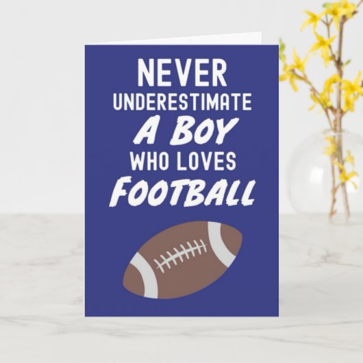 Navy Blue Fall Fußballkarten für Kinder Karte (Gelbe Blume)