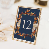 Navy Blue Fall Tischnummer