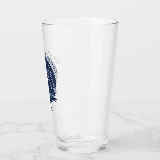 Navy Blue Family Lake House Nautic Anchoros Glas (Links)