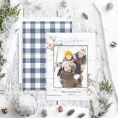 Navy Blue Farmhouse Frohe Weihnachten Kariertes Fo