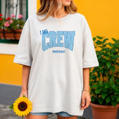 Navy + Blue Faux Glitter I DO CREW Bachelorette T-Shirt