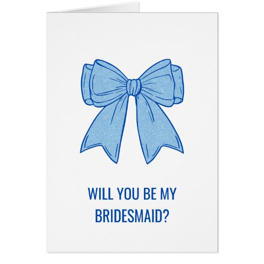 Navy + Blue Faux Glitter Wedding Party Proposal (Vorne)