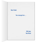 Navy + Blue Faux Glitter Wedding Party Proposal (Innen (Rechts))