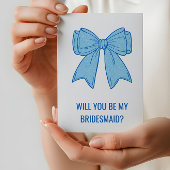 Navy + Blue Faux Glitter Wedding Party Proposal