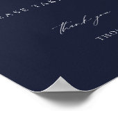 Navy Blue Favor Poster (Ecke)